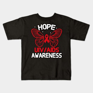 Everyday Is World Aids Day HIV AIDS Awareness Red Ribbon Kids T-Shirt